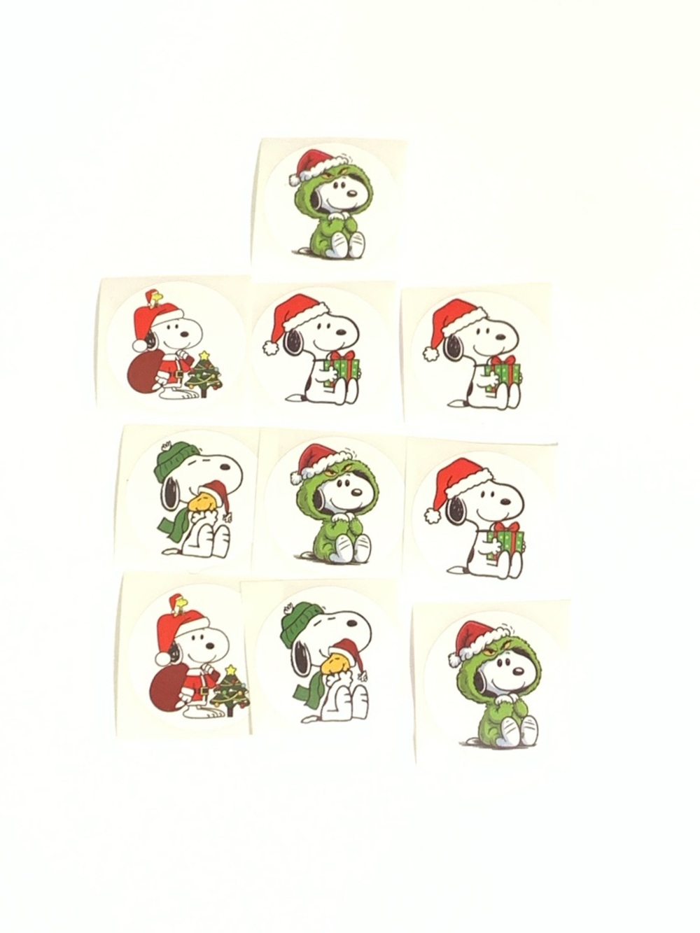 Peanuts Holiday Sticker Set – Red, Green, White, Black